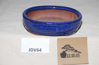 Maceta Bonsai Ovalada (15x12x5cm). Azul-