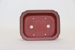 Maceta bonsai rectangular sin esmaltar 17x13cm escuela clásica